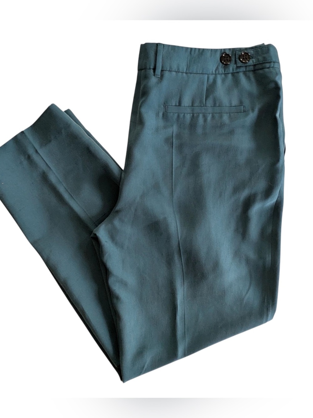 Burberry Teal Silk Trousers Size 10 NWT Women’s
